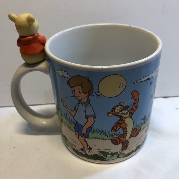 Vintage Disney Winnie The Pooh 3D Coffee Mug Christopher Robin Tigger Piglet - Picture 3 of 11
